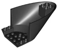Black Aircraft Fuselage Aft Section Curved Bottom 6 x 10