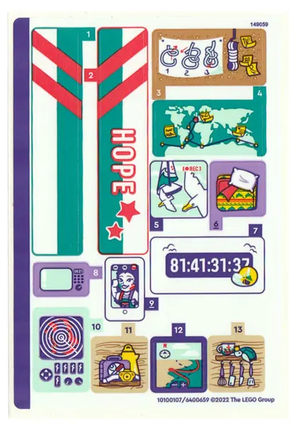 Sticker Sheet for Set 41716 - (10100107/6400659)
