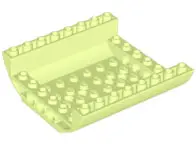 Yellowish Green Slope, Curved 8 x 8 x 2 Inverted Double