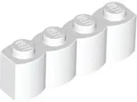 White Brick, Modified 1 x 4 with Log Profile