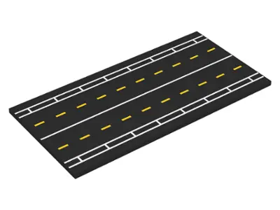 Black Tile 8 x 16 with Bottom Tubes, Textured Surface with Runway Pattern