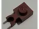 Reddish Brown Plate, Modified 1 x 1 with U Clip Thin (Vertical Grip)