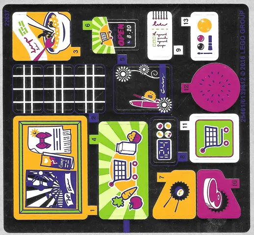Sticker Sheet for Set 41118, Mirrored - (25461/6139812)