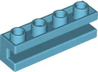 Medium Azure Brick, Modified 1 x 4 with Channel