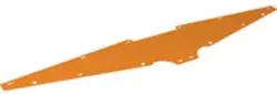 Orange Cloth Awning Long with Tapered Ends