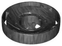 Pearl Dark Gray Propeller 1 Blade Solid 10 Diameter (Ninjago Spinjitzu Rotor)