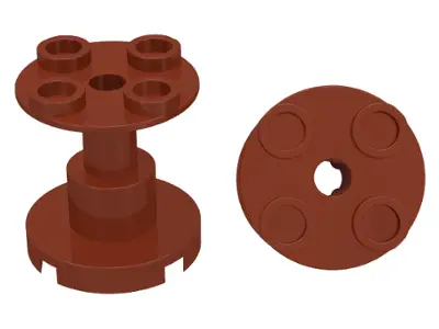 Reddish Brown Support 2 x 2 x 2 Stand with Complete Hole