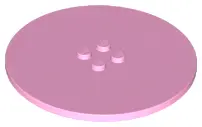 Bright Pink Tile, Round 8 x 8 with 4 Studs in Center