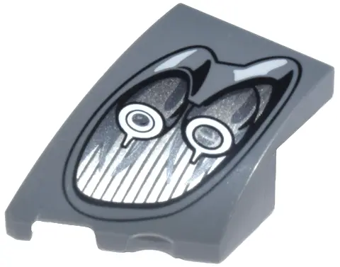 Dark Bluish Gray Wedge 3 x 2 Left No Studs with Pagani Utopia Car Headlight, 2 Silver Bulbs and Blac