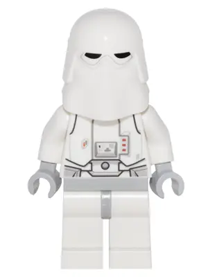 Snowtrooper, Light Bluish Gray Hips, Light Bluish Gray Hands - Backpack attached to Neck Bracket wit