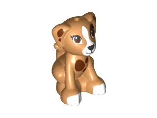 Medium Nougat Dog, Friends Style, Labrador / Labradoodle, Sitting with Black Nose and Mouth, Reddish