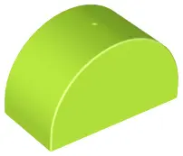 Lime Duplo, Brick 2 x 4 x 2 Slope Curved Double
