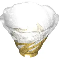 Pearl Gold Tornado of Spinjitzu Narrow with Molded Glitter Trans-Clear Top Pattern