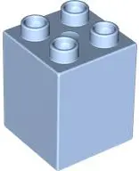 Light Blue Duplo, Brick 2 x 2 x 2