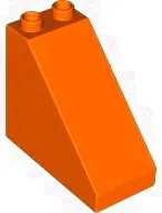 Orange Duplo, Brick 4 x 2 x 3 Slope