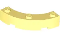 Bright Light Yellow Brick, Round Corner 4 x 4 Macaroni with 3 Studs