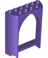 Dark Purple Panel 2 x 6 x 6 with Pointed Arch