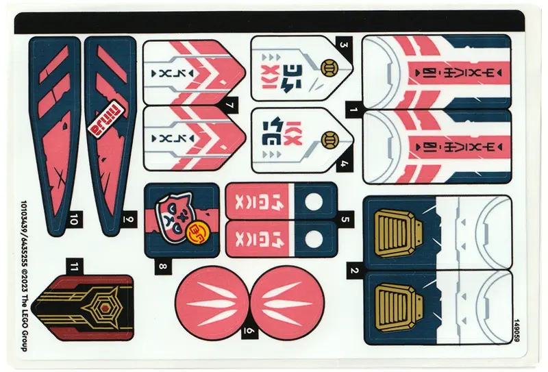 Sticker Sheet for Set 71792 - (10103439/6435255)