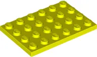 Neon Yellow Plate 4 x 6