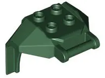 Dark Green Large Figure Armor, Chest with 4 Studs and Bar Handle