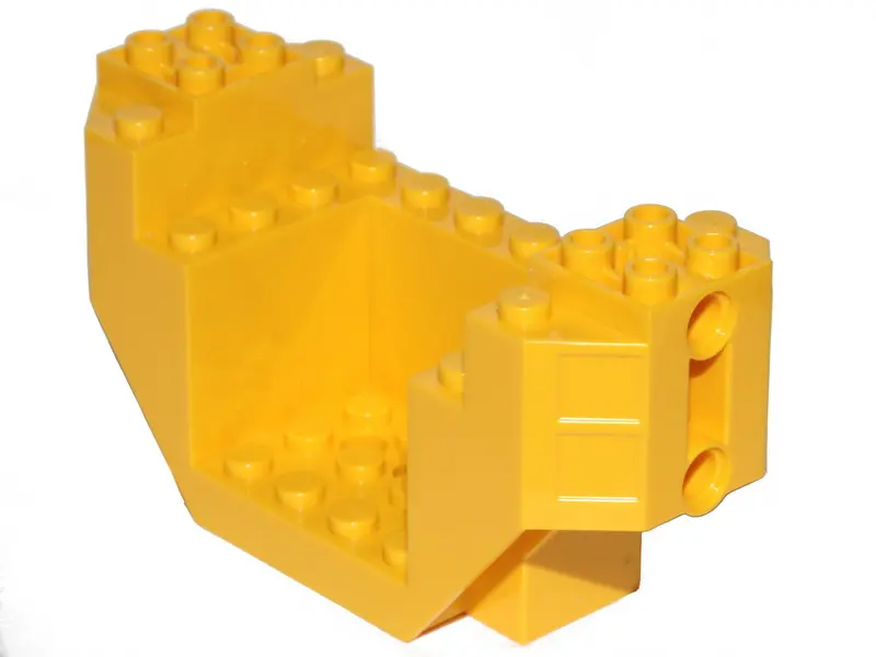 Yellow Cockpit 4 x 10 x 4 with 3 Holes on Bottom and 2 Pin Holes on Sides