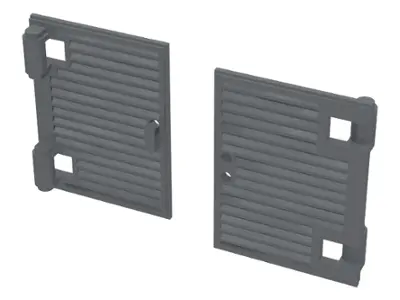 Dark Bluish Gray Shutter for Window 1 x 2 x 3 with Hinges and Handle