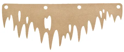 Dark Tan Cloth Sail Tattered Long with 4 Round Holes and 6 Ripped Holes