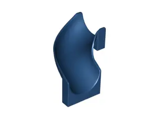 Dark Blue Slide Playground 6 x 6 x 6 Curved 90 degrees