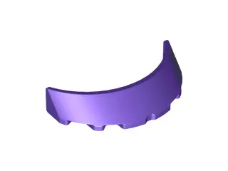Dark Purple Windscreen 3 x 6 x 1 Curved