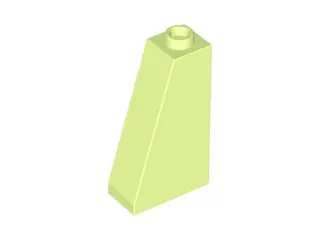 Yellowish Green Slope 75 2 x 1 x 3 - Hollow Stud