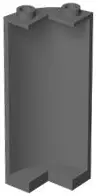 Bluish Gray Cylinder Quarter 2 x 2 x 5 with 1 x 1 Cutout