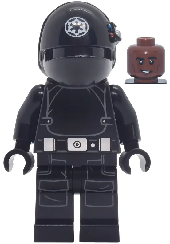 Imperial Gunner - Helmet with White Imperial Logo, Reddish Brown Head