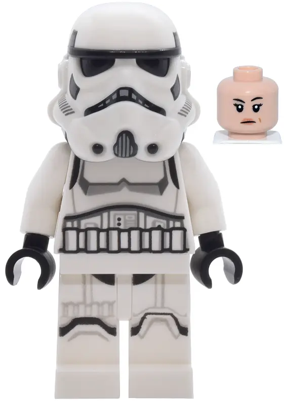 Imperial Stormtrooper - Female, Dual Molded Helmet with Light Bluish Gray Panels on Back, Shoulder B