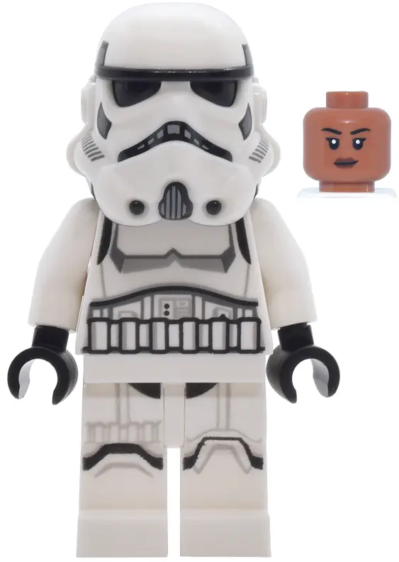 Imperial Stormtrooper - Female, Dual Molded Helmet with Light Bluish Gray Panels on Back, Shoulder B