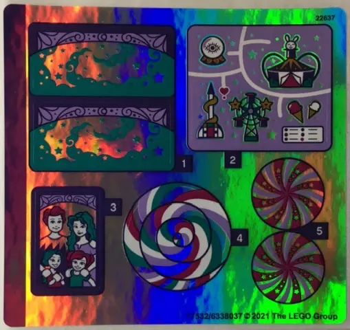 Sticker Sheet for Set 41689, Sheet 1, Iridescent Mirrored - (77532/6338037)