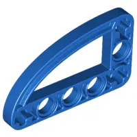 Blue Technic, Liftarm, Modified L-Shape Quarter Ellipse Thin 3 x 5