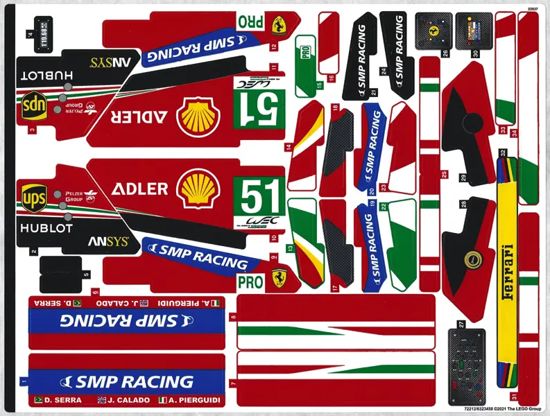 Sticker Sheet for Set 42125, Sheet 1 - (72212/6323458)