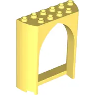 Bright Light Yellow Panel 2 x 6 x 6 with Pointed Arch
