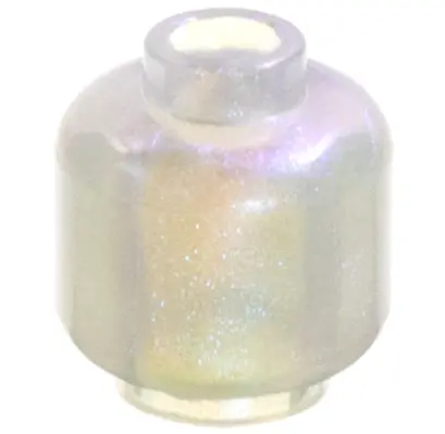 Satin Trans-Clear Minifigure, Head (Plain)