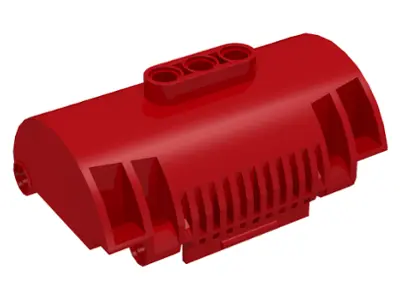 Red Cylinder Half 3 x 5 x 8 with Pin Holes