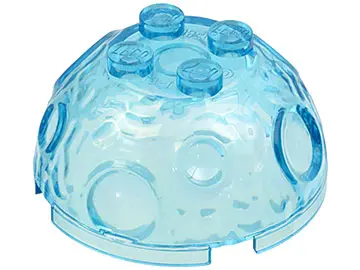 Trans-Light Blue Rock 4 x 4 Arctic Globe, Top