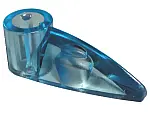 Trans-Medium Blue Bionicle 1 x 3 Tooth with Axle Hole (Bohrok Eye)