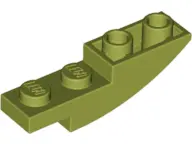 Olive Green Slope, Curved 4 x 1 Inverted