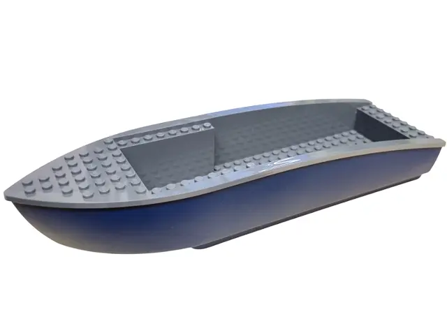 Blue Boat, Hull Unitary 34 x 10 x 5 1/3 with Dark Bluish Gray Top (6924 / 6922)