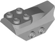 Bluish Gray Slope, Curved 4 x 2 with 4 Studs on Top, 2 Hollow Studs on Each Side, Wing End