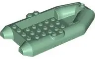 Green Boat, Rubber Raft 12 x 6 x 2