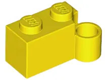 Yellow Hinge Brick 1 x 4 Swivel Base