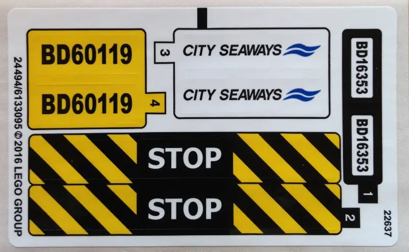 Sticker Sheet for Set 60119 - International Version - (24494/6133095)