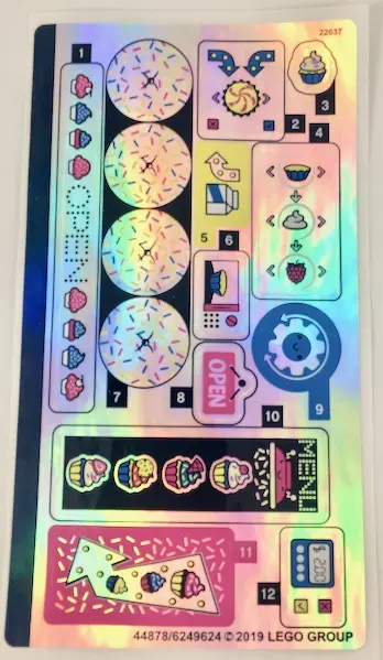 Sticker Sheet for Set 41366, Iridescent Mirrored - (44878/6249624)