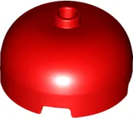 Red Brick, Round 3 x 3 x 1 1/3 Dome Top - Open Stud